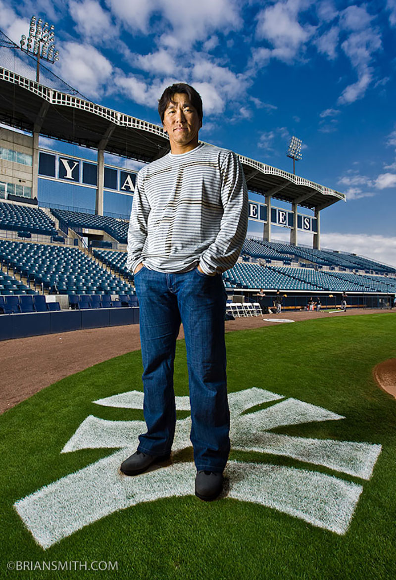 Hideki Matsui of the New York Yankees in Spring Training at Legends Field in Tampa, Florida