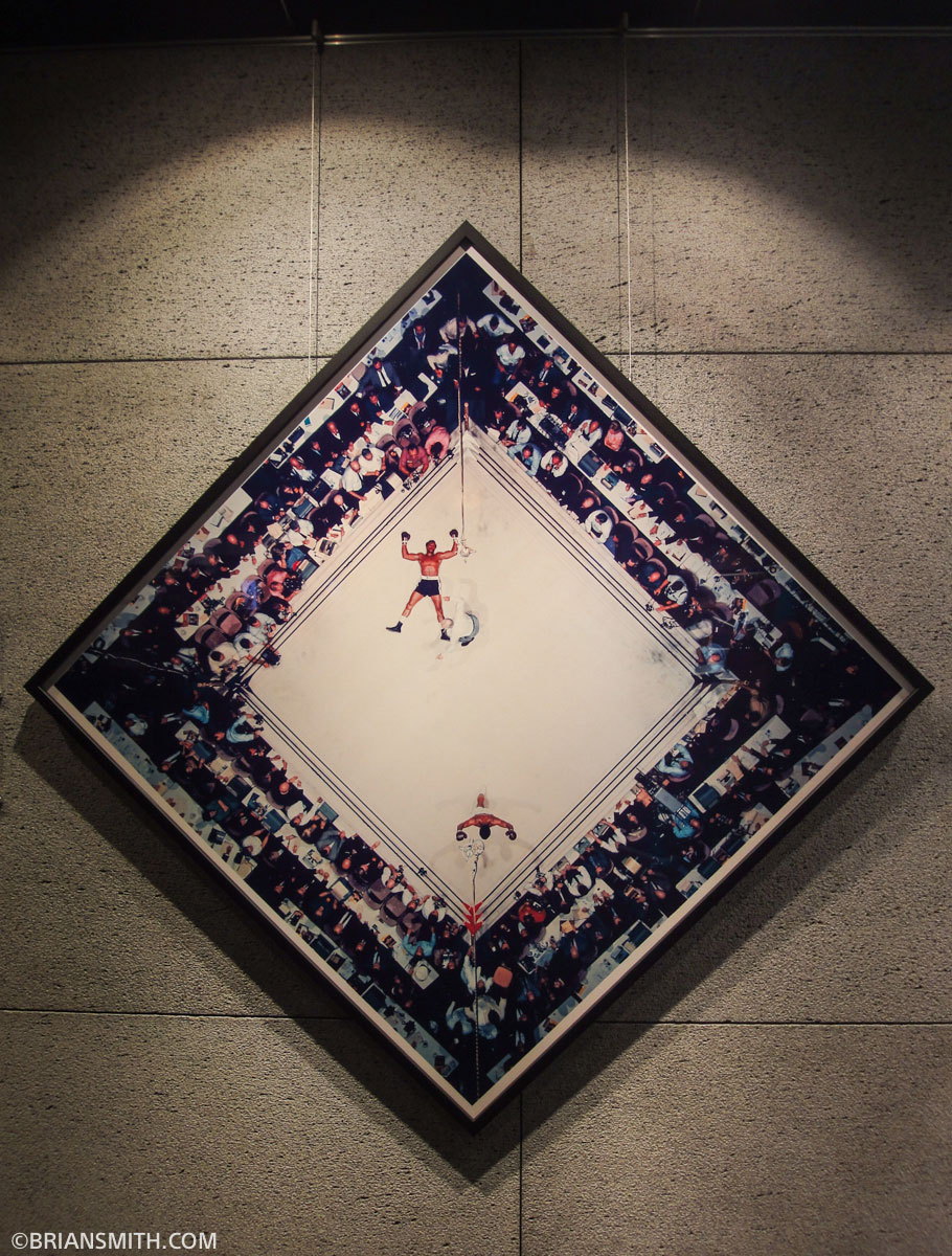 Neil Leifer's classic overhead photograph of a Mohammed Ali knockout at Annenberg Space for Photography