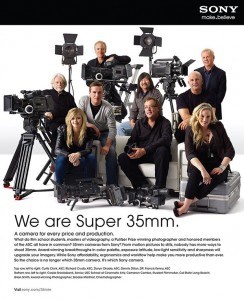 Sony photographers and cinematographers