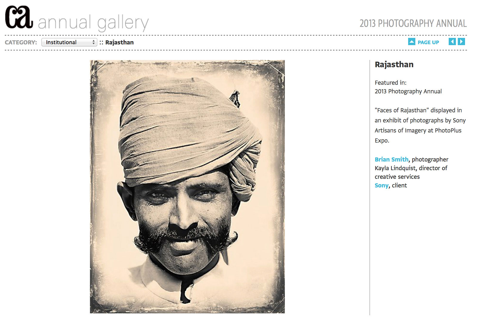 Communication Arts Photo Annual 2013 'Faces of Rajasthan'
