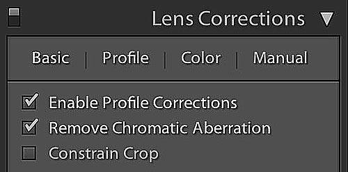 Lightroom lens profile corrections