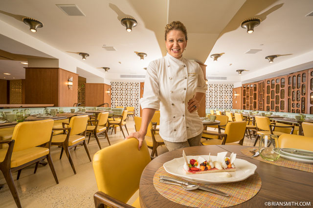 Chef Michelle Bernstein photographed at her restaurant in the Th