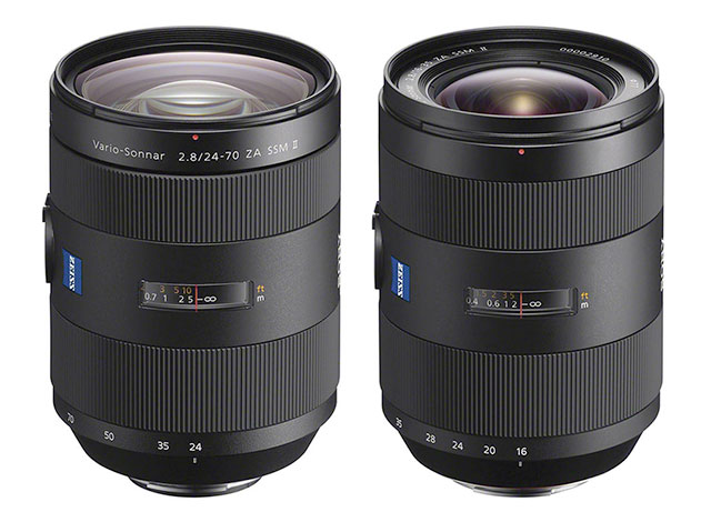 Sony A-Mount 16-35mm & 24-70mm F2.8 ZA SSM II lenses
