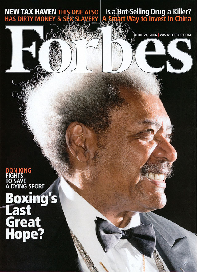 Don King photographed by Brian Smith for Forbes Magazine cover