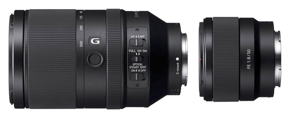 Sony-FE-50mm-F1-8-FE-70-300mm-lenses