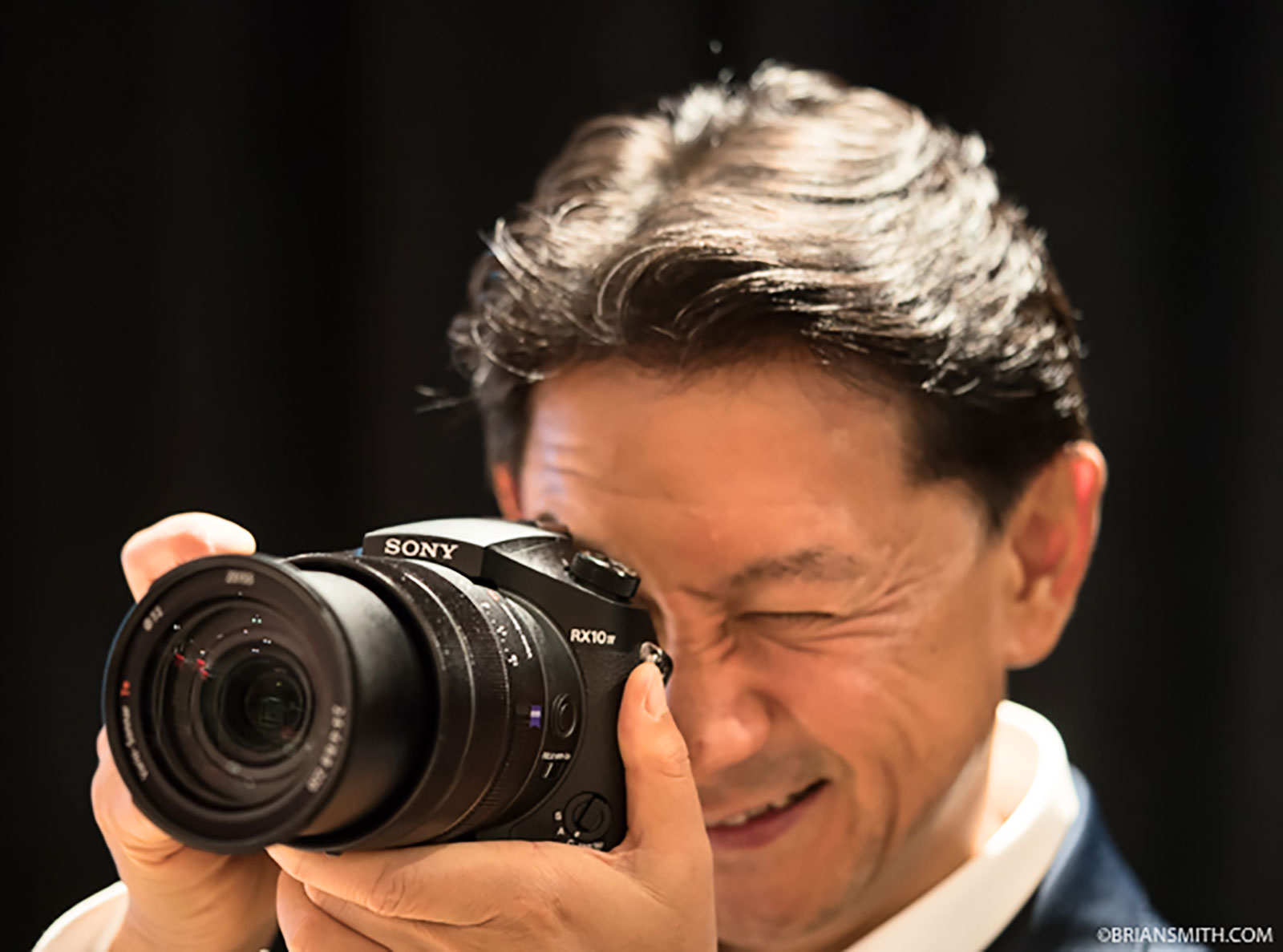 Tsutomu Hamaguchi, Sony Senior General Manager DSC and CAM Business holds RX10 IV