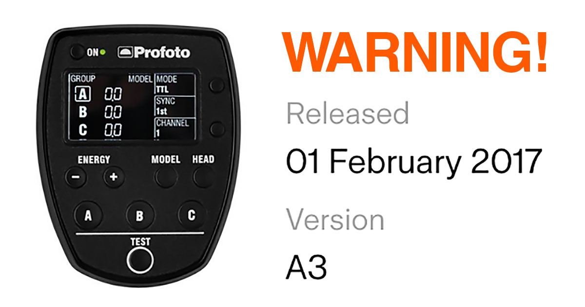 Profoto Air Remote TTL-S Upgrade Warning for Sony Camera Users