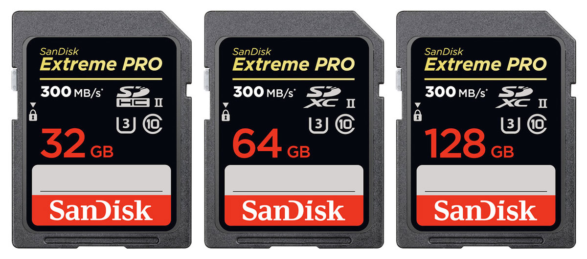 sandisk extreme pro uhs-ii sd cards