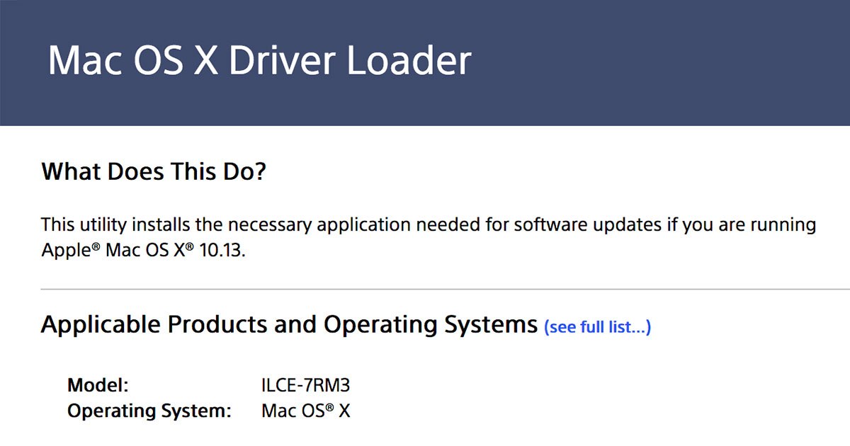 sony paperless driver for mac