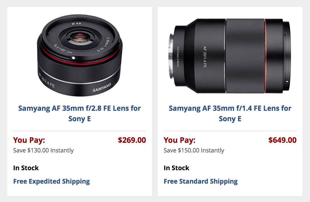 Samyang-35mm-Autofocus-FE-lenses