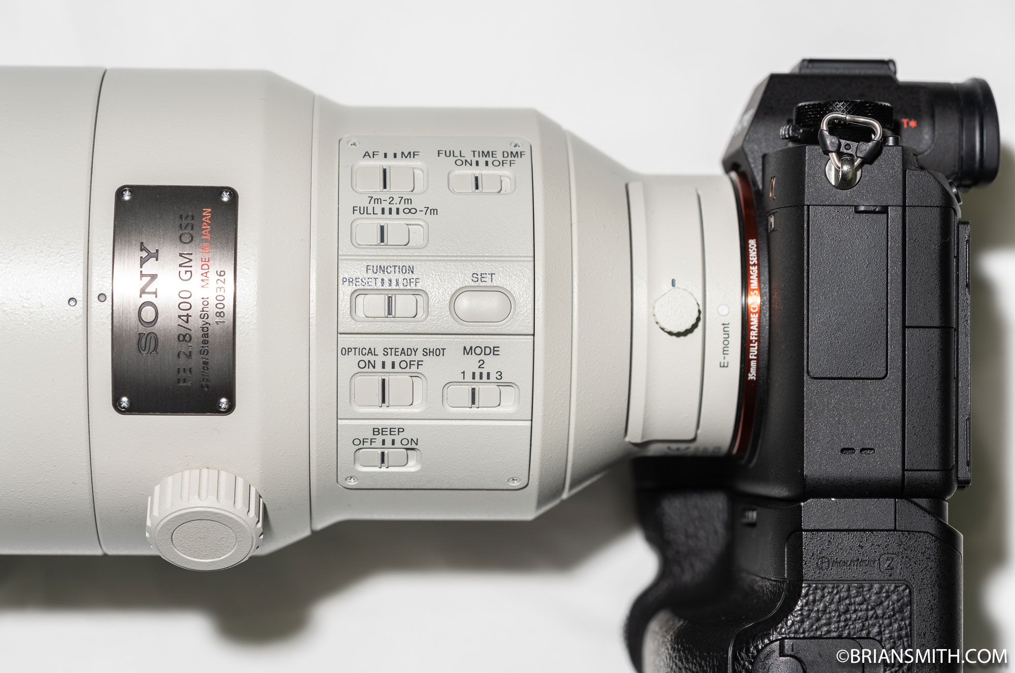 Sony FE 400mm F2.8 GM OSS Lens Controls
