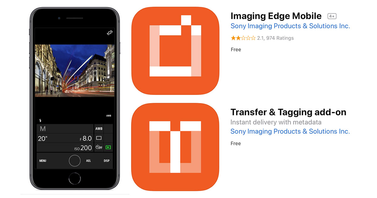 Sony Announces Imaging Edge Mobile + Transfer & Tagging Apps