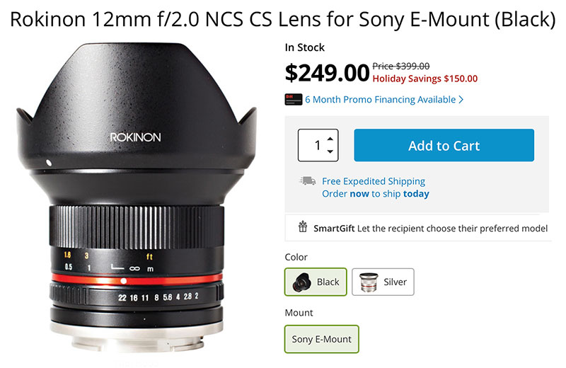 Samyang (Rokinon) Announces 20mm f/1.8 ED AS UMC Full-Frame Prime Lens