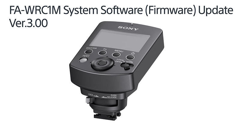 Sony Releases FA-WRC1M Wireless Radio Commander Firmware Update 3.00