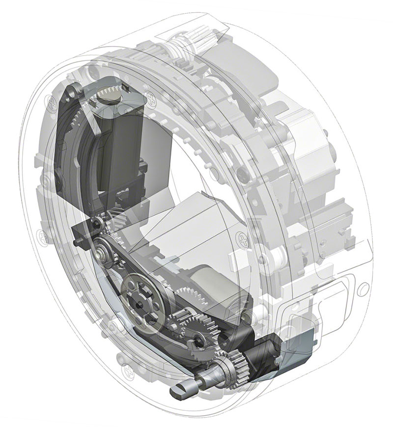 Sony LA-EA5 lens adapter focus mechanism