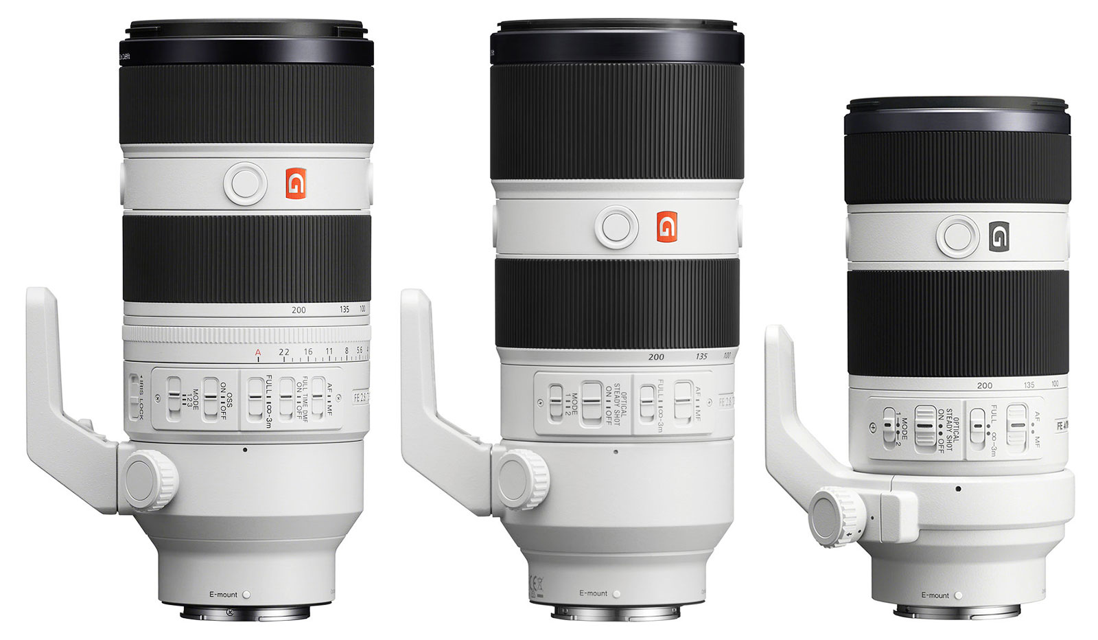 Sony FE 70-200mm GM II, GM & G lenses
