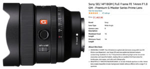 Sony-FE-14mm-F1-8-GM-Amazon-Deal