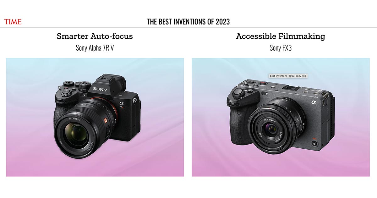 TIME Magazine Names Sony a7R V & FX3 Best Inventions of 2023